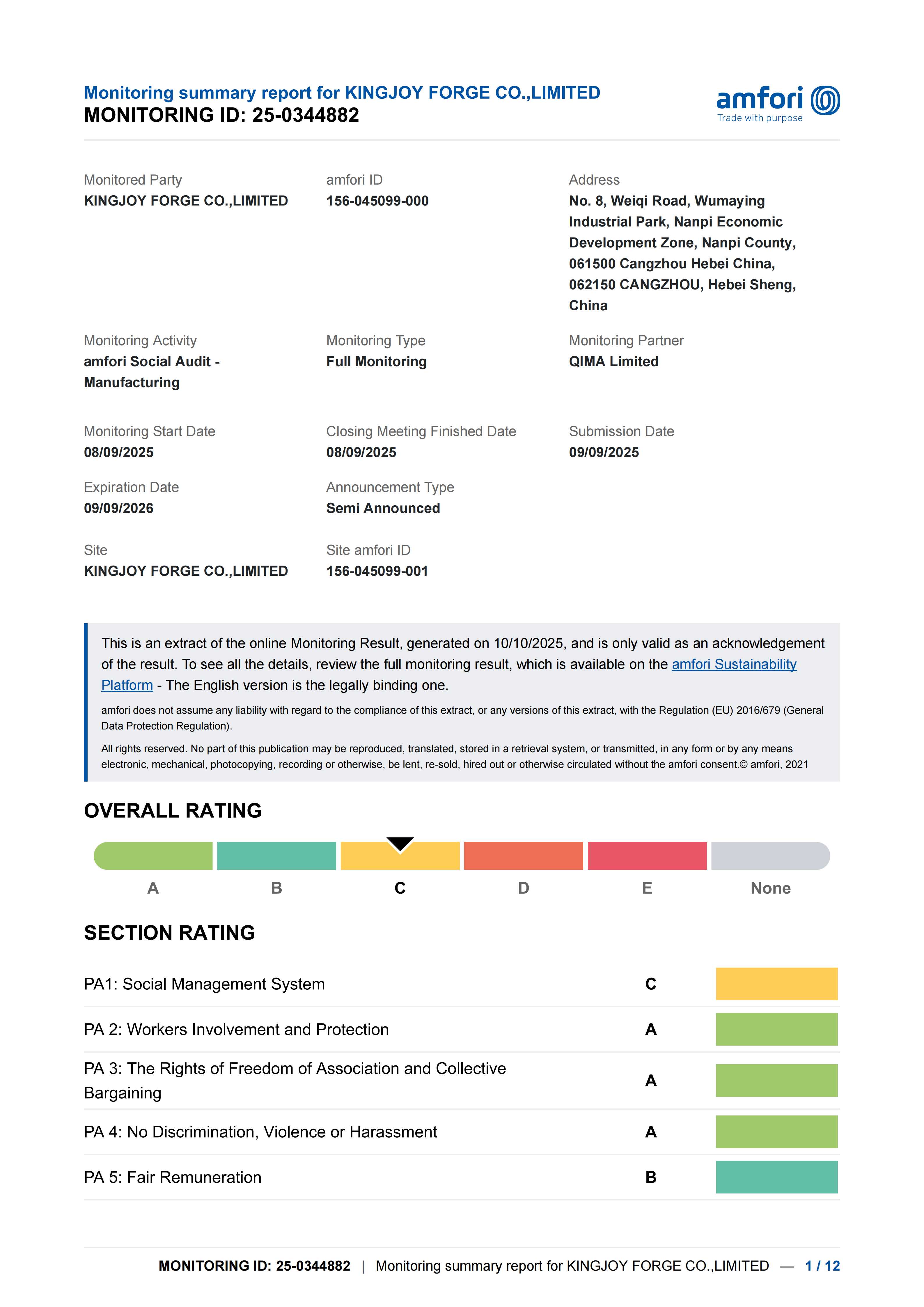 BSCI Certification